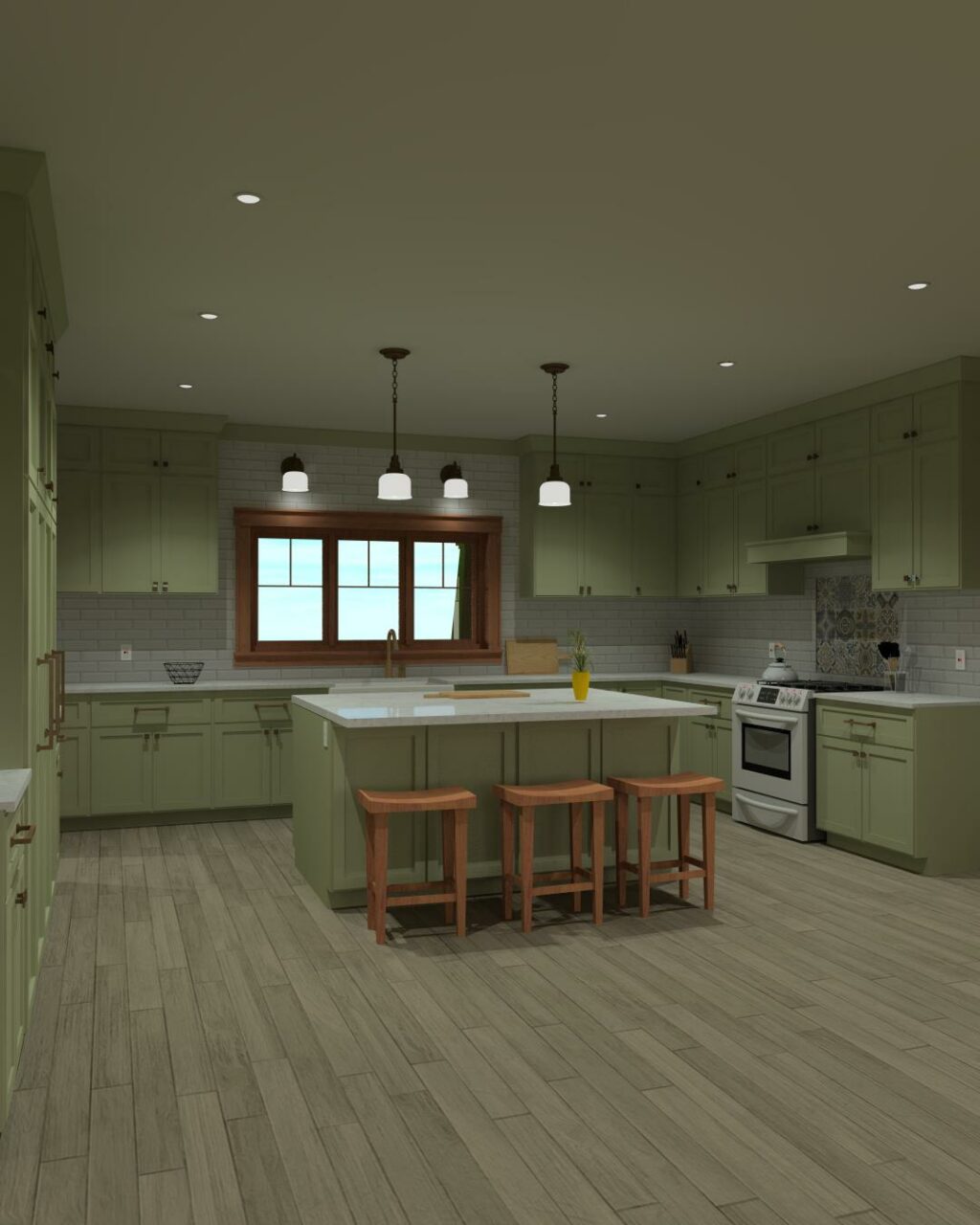 March Rendering Of The Month Kitchen Envisioneer   Kitchen Green 1024x1280 